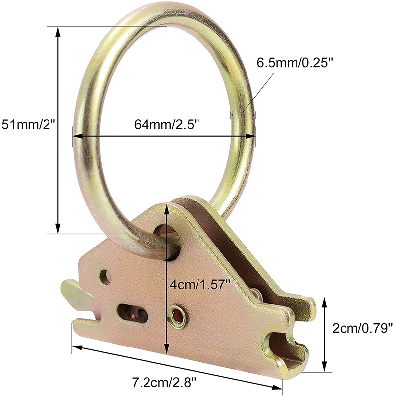 Χάλυβα e-track o Δαχτυλίδι κάτω από άγκυρες για το E-Track Tiedown σύστημα σε κλειστό ρυμουλκούμενο φορτηγό φορτηγού για το Cargo Control&Surface Mount